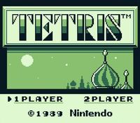 une photo d'Ã©cran de Tetris sur Nintendo Game Boy
